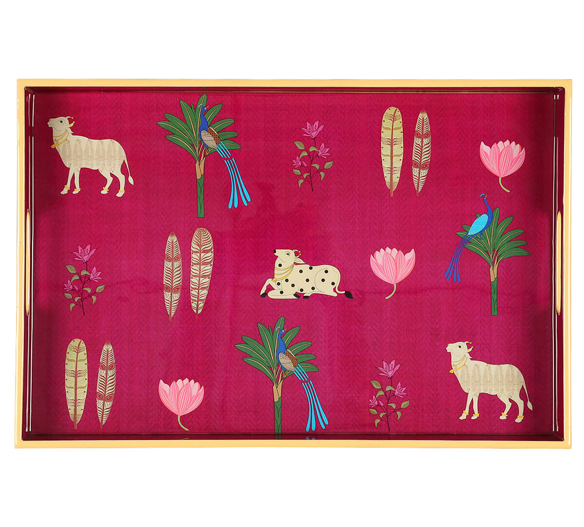 Magenta Biome mystique Rectangle Serving Tray