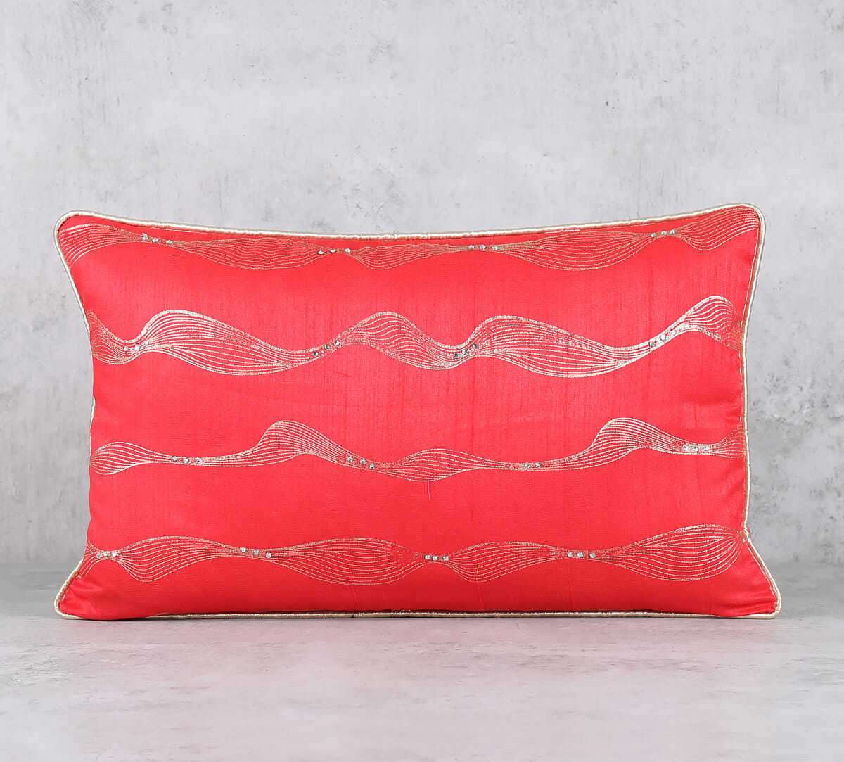 Mallotus Foils Metallic Print Cushion Cover