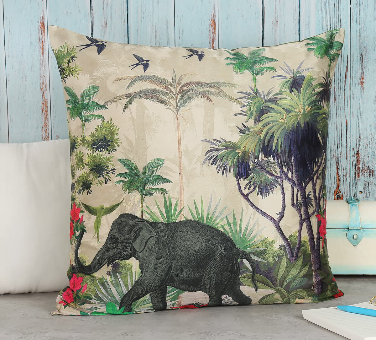 Manoeuvres in the Nature Blended Taf Silk Cushion Cover