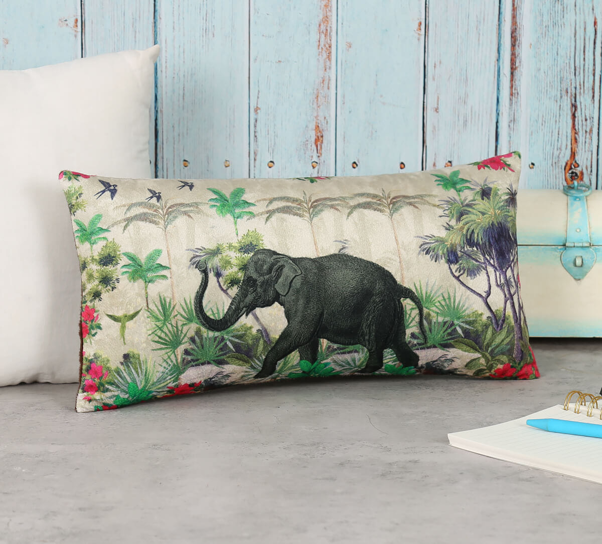 Manoeuvres in the Nature 8" x 16" Blended Velvet Cushion Cover