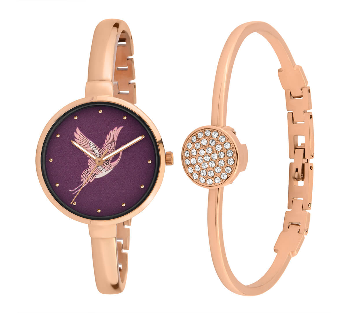 Maroon Marvel Wrist Watch with Bracelet