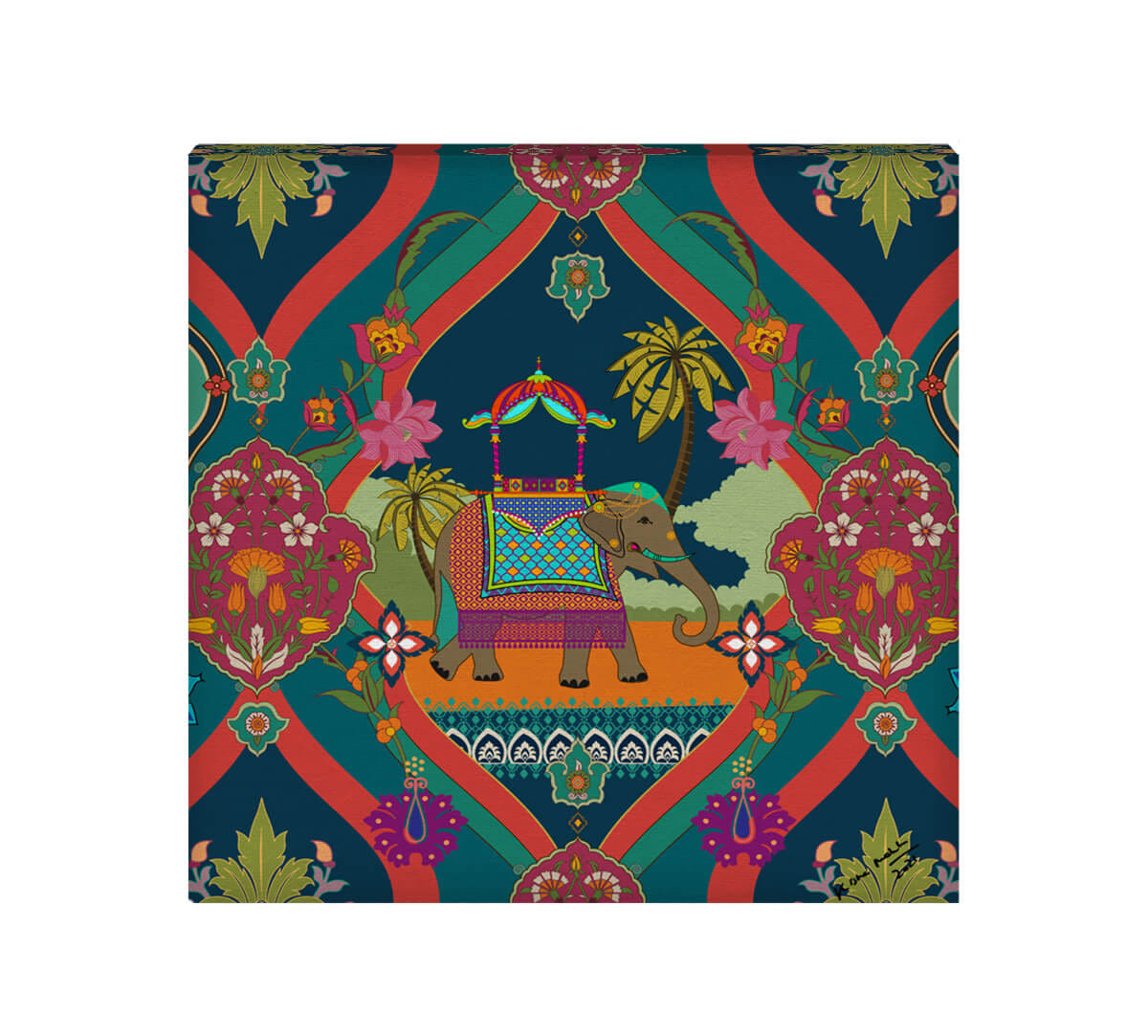 Merriment in Palms Canvas Wall Art