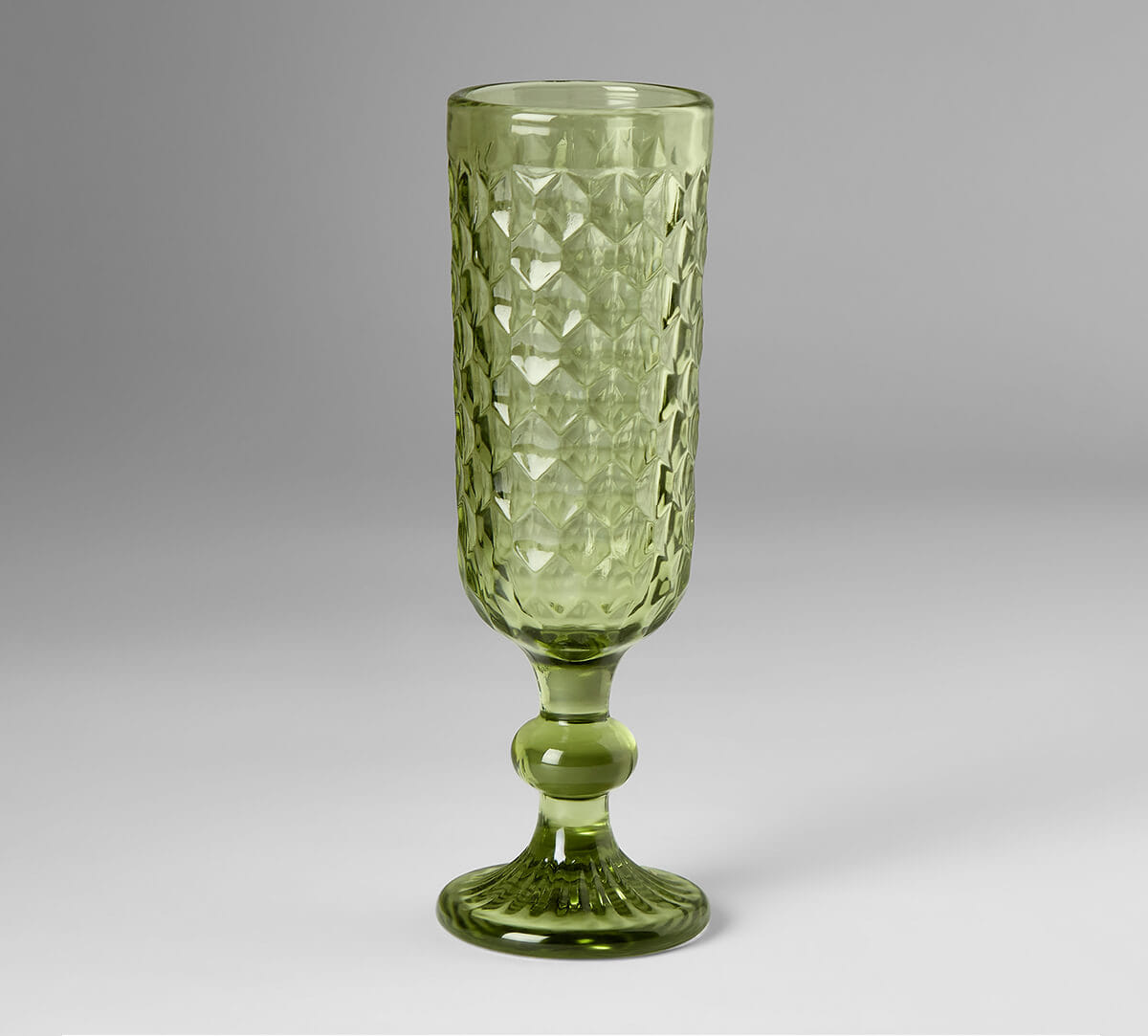 Mint Embossed Champagne Glasses Set of 2