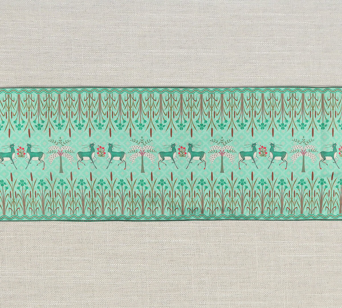 Mirroring Deer Garden Table Runner