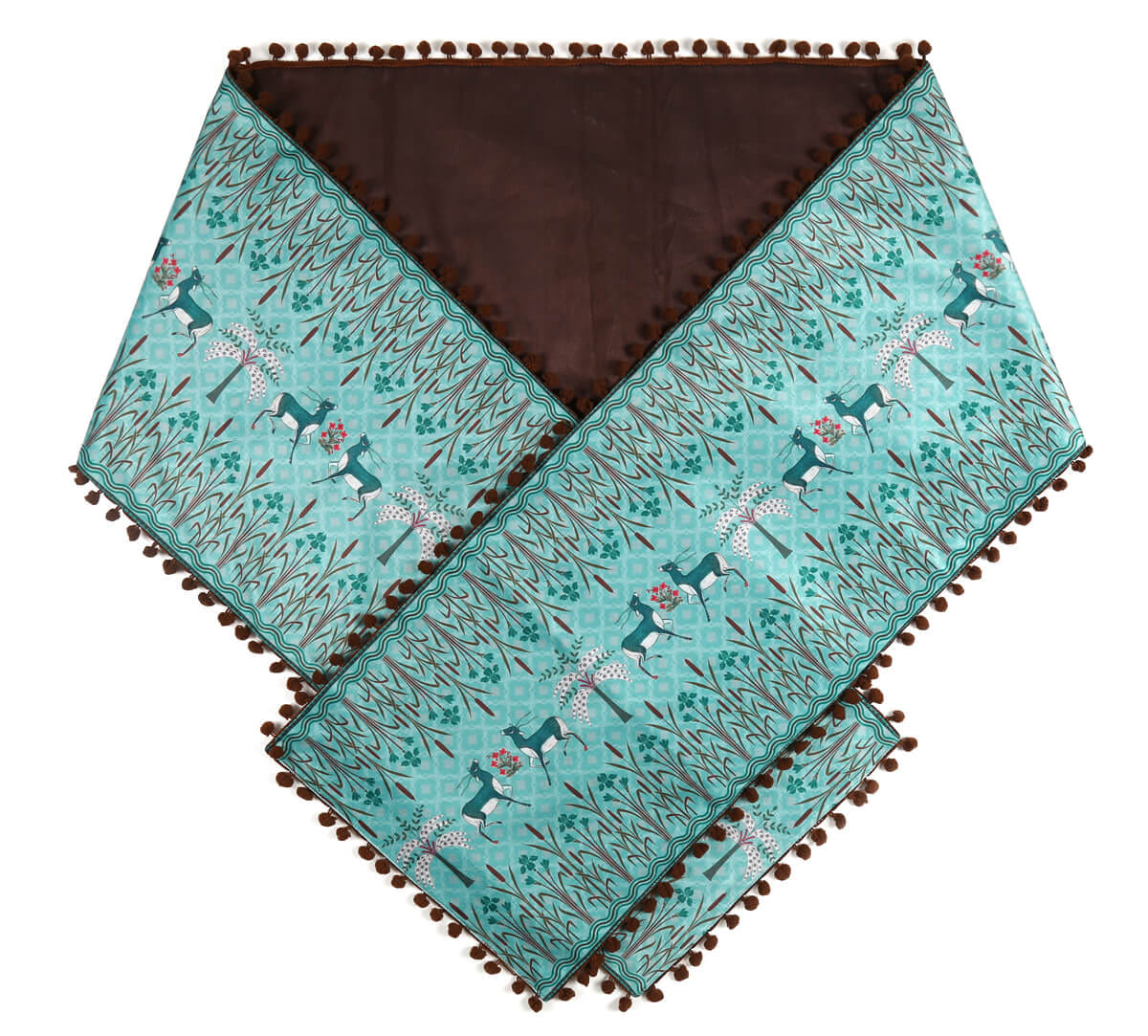Mirroring Deer Garden Micro Velvet Bed and Table Runner