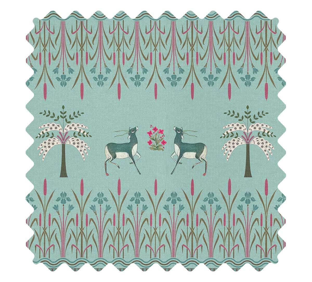 Mirroring Deer Garden Fabric
