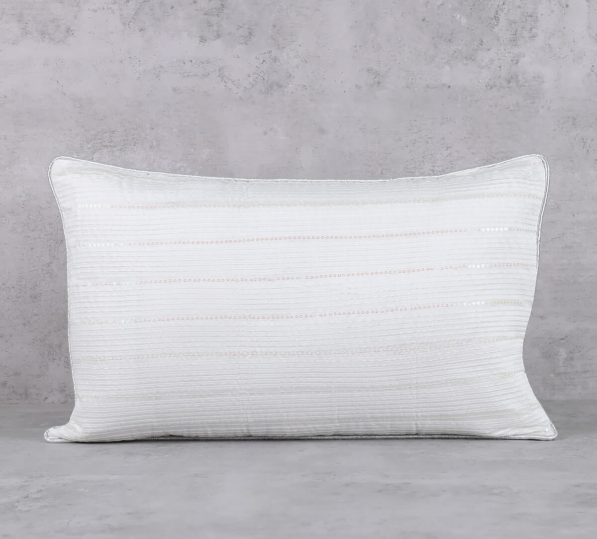 Moon Chanderi Sequins Work Cushion Cover