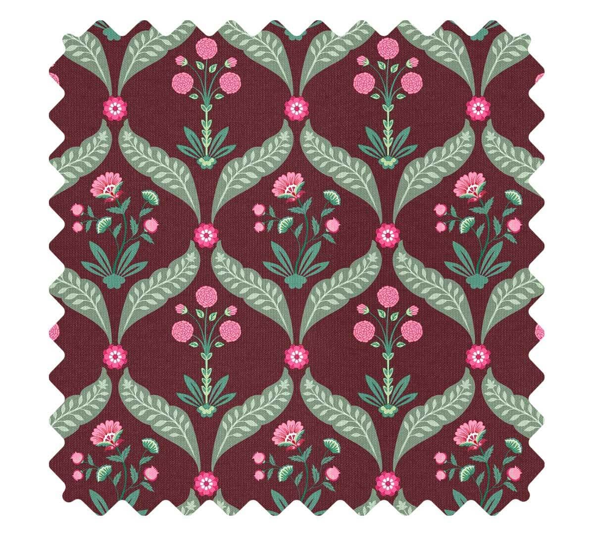 Mulberry Blooming Dahlia Fabric