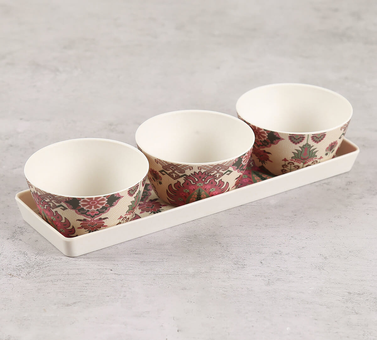 Mystifying Dazzle Bowls and Tray Set