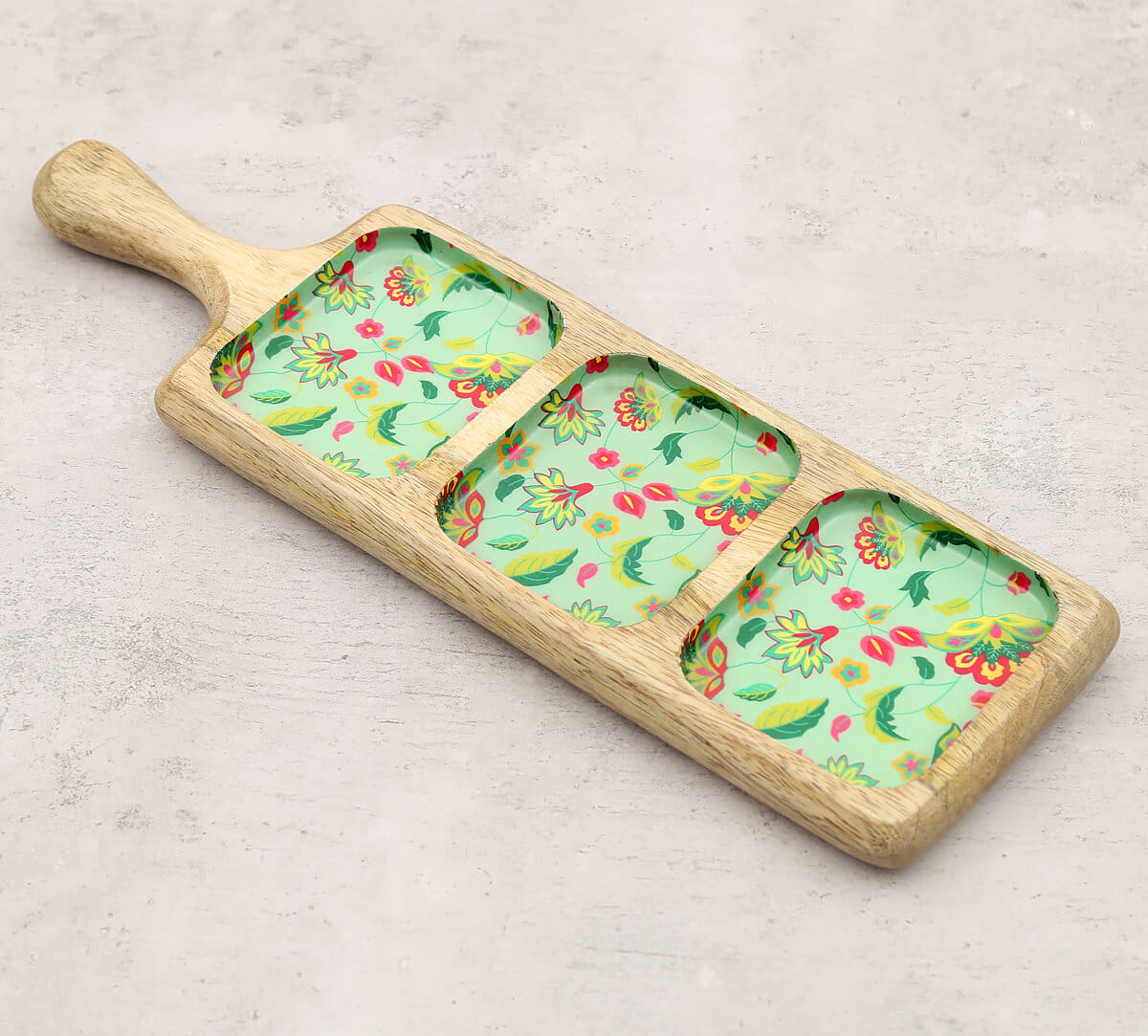Neon Cyanic Pop Burst Compartment Platter