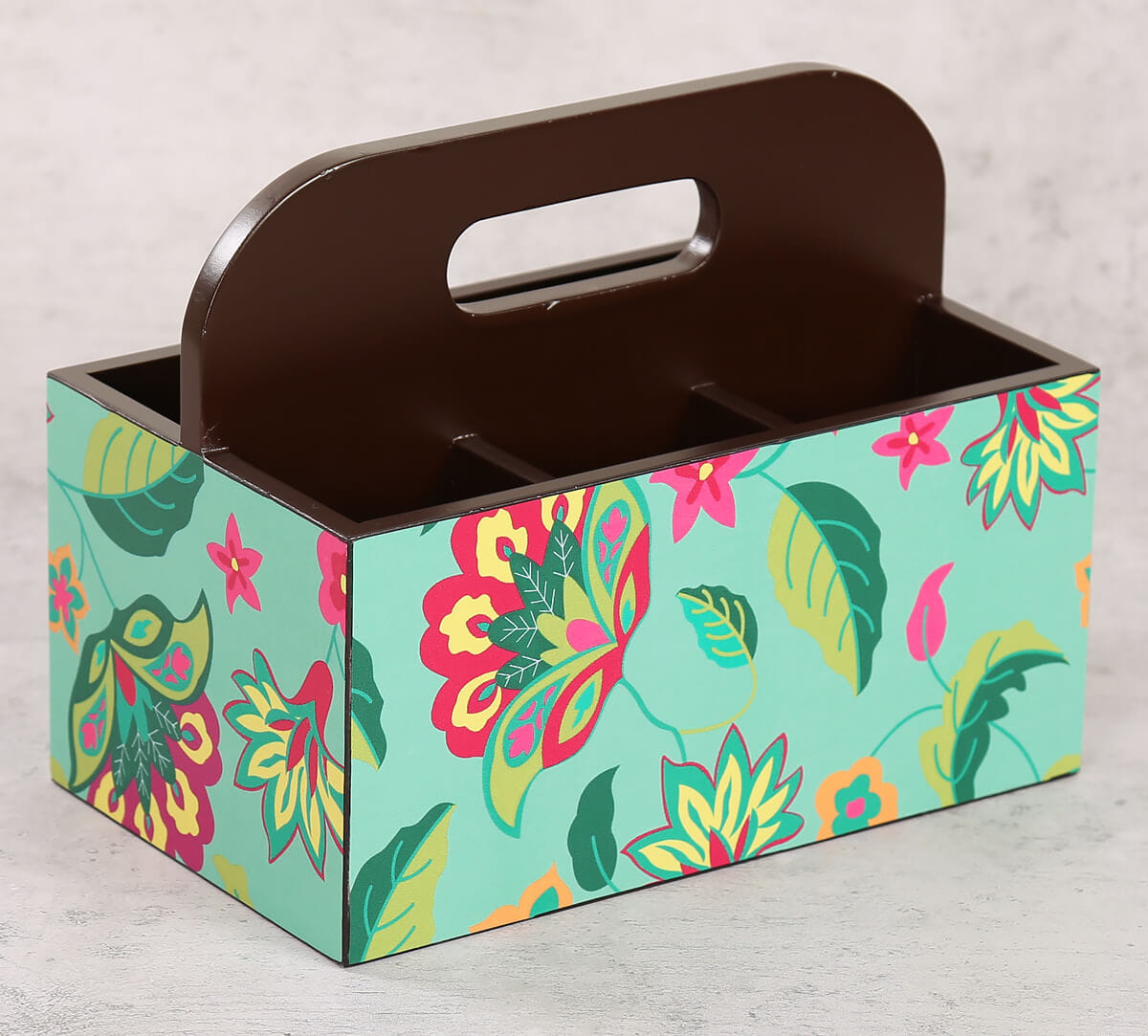Neon Cyanic Pop Burst Cutlery Holder