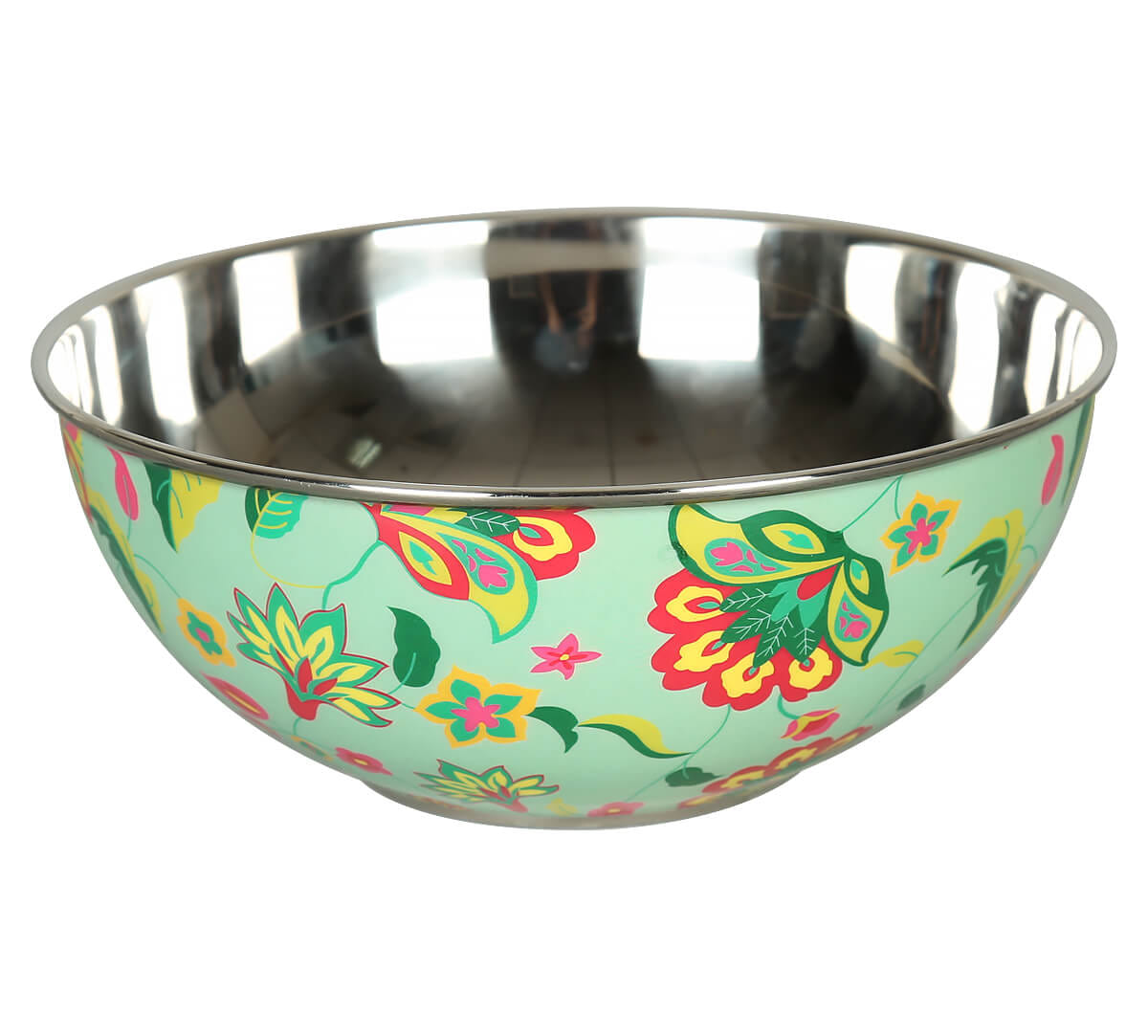 Neon Cyanic Pop Burst Steel Bowl