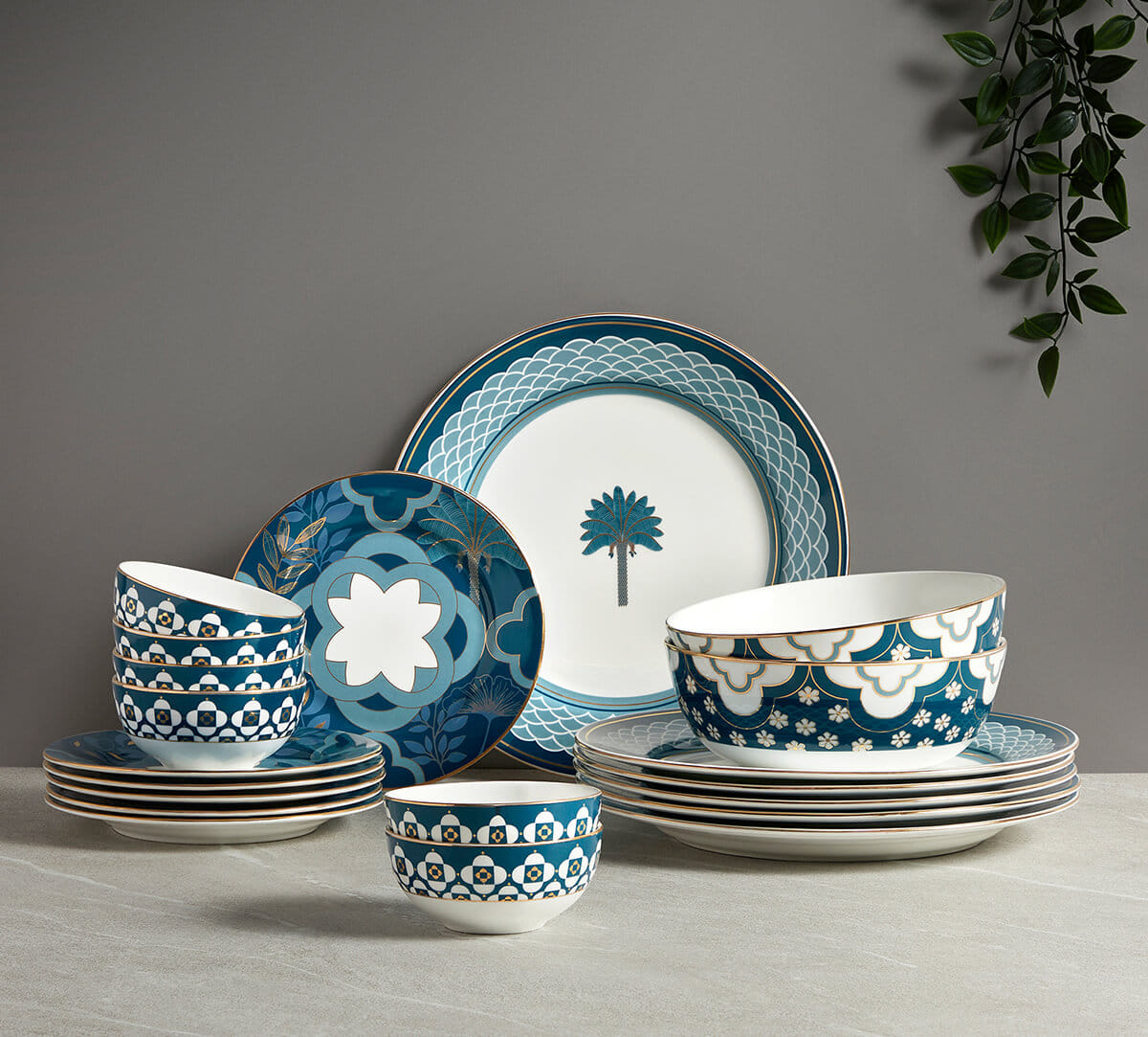 Oceanic Opulence Dinner Set - 20 Pieces