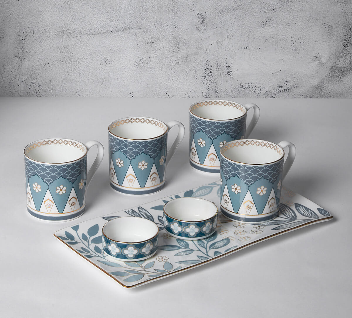 Oceanic Opulence Snack Platter & Coffee Mug Set
