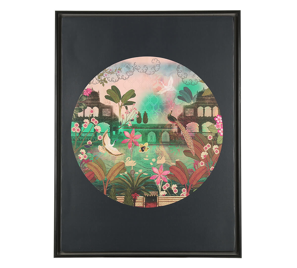 Of Feathers and Blooms Canvas Framed Wall Art