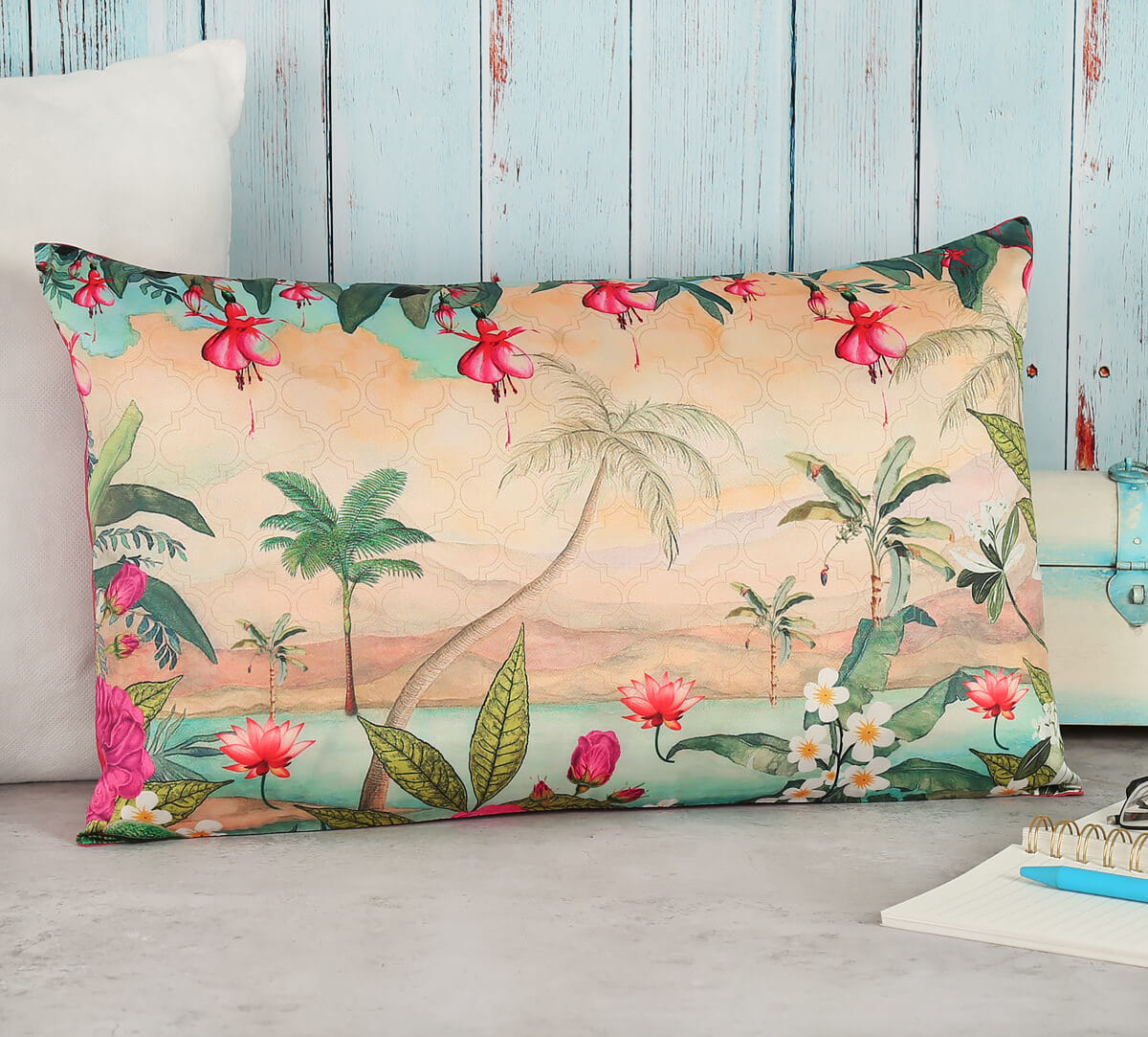 Oriental Jibe 12" x 20" Blended Taf Silk Cushion Cover