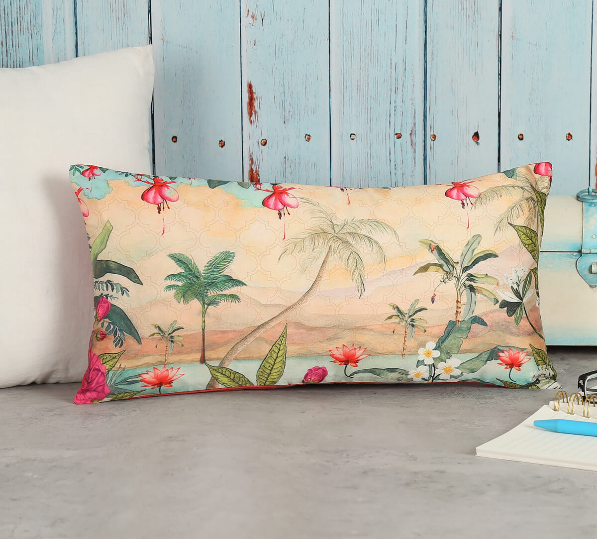Oriental Jibe 8" x 16" Blended Taf Silk Cushion Cover