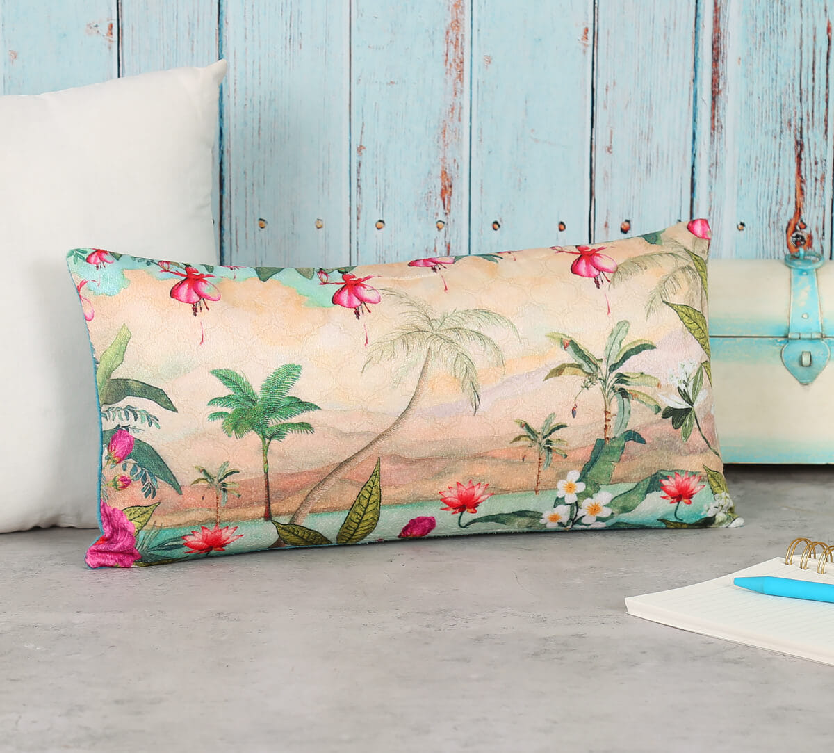 Oriental Jibe 8" x 16" Blended Velvet Cushion Cover