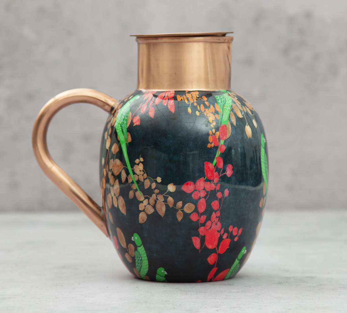 Parrots of the Night Copper Jug Set