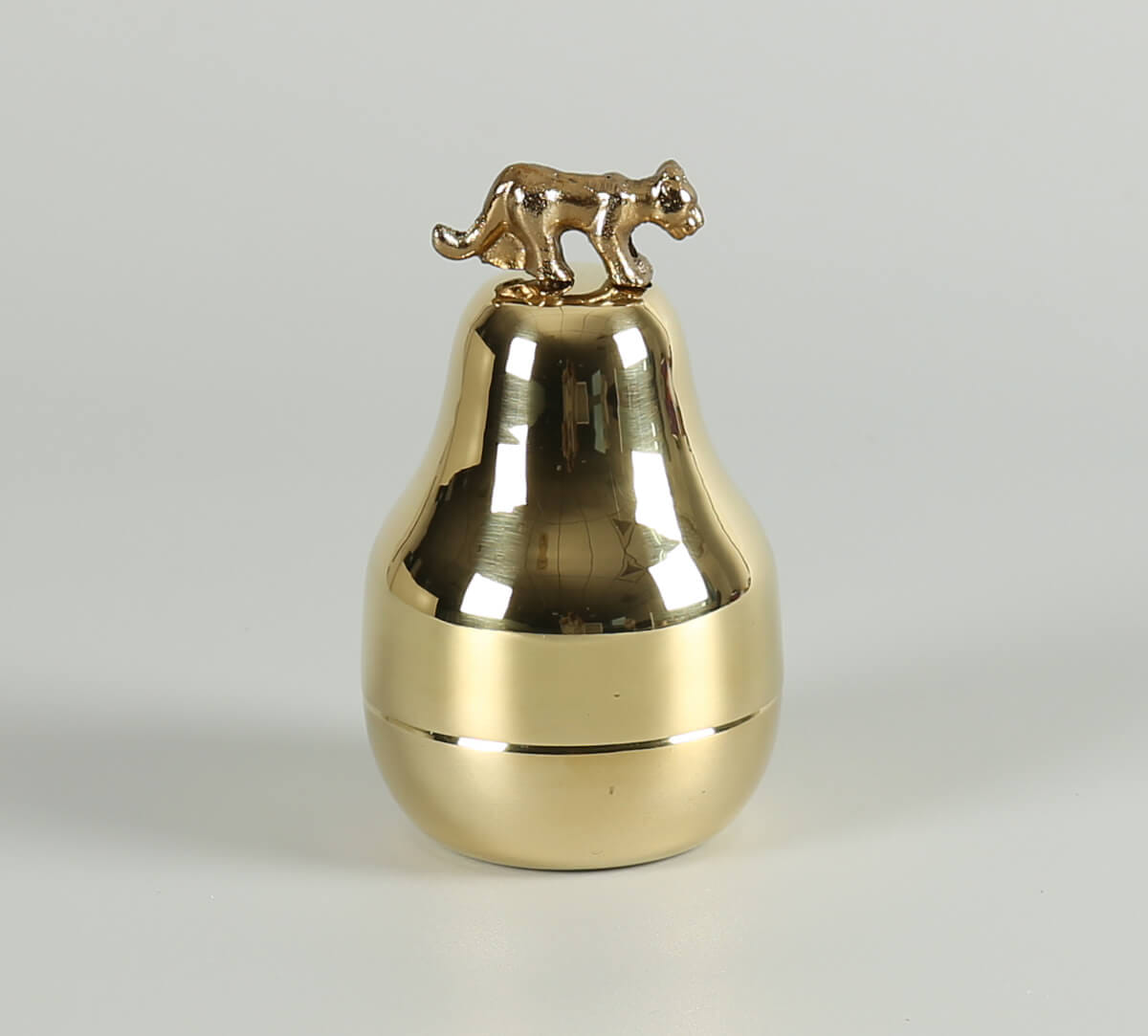 Pear Pardine Gleam Small Brass Candle Votive