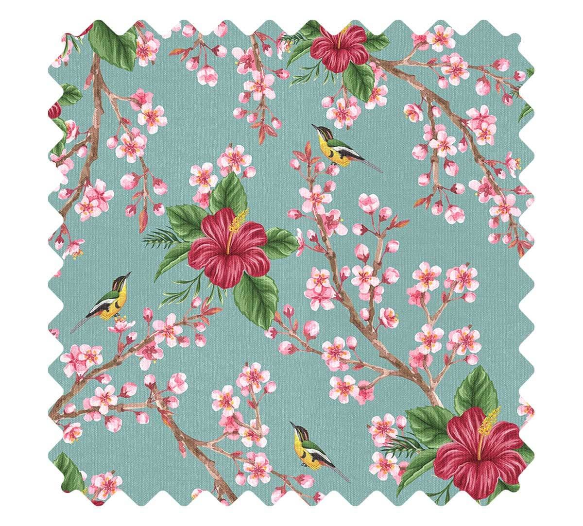 Perching Floral Paradise Fabric