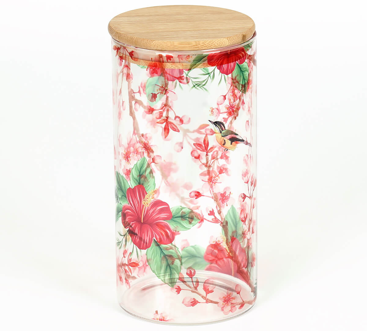 Perching Floral Paradise Glass Jars 1400mL
