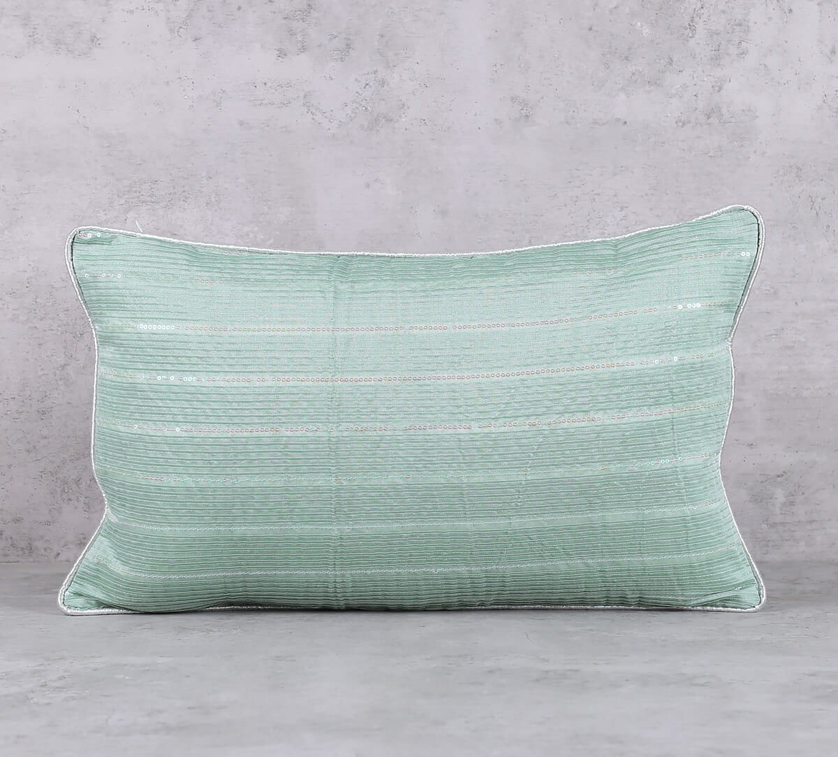 Persian Chanderi Sequins Work Cushion Cover