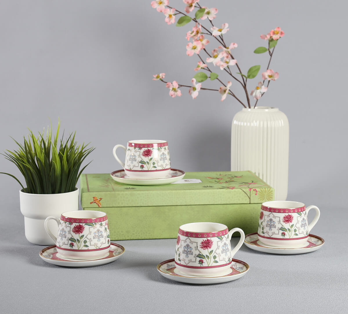 Petal Perfection Cup and Saucer Set of 4