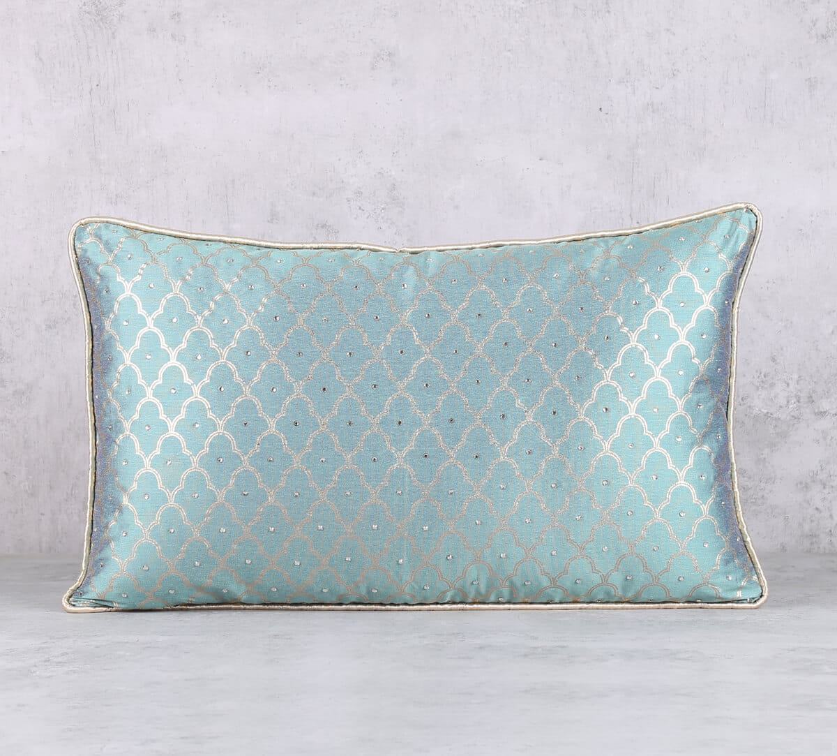 Pine Foils Metallic Print Cushion Cover