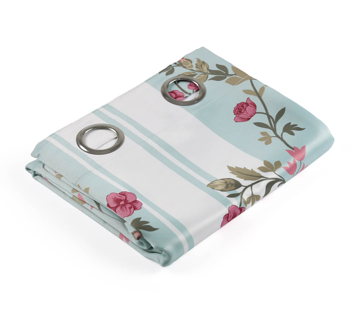 Pistacho Rose Twist Curtains Set of 2