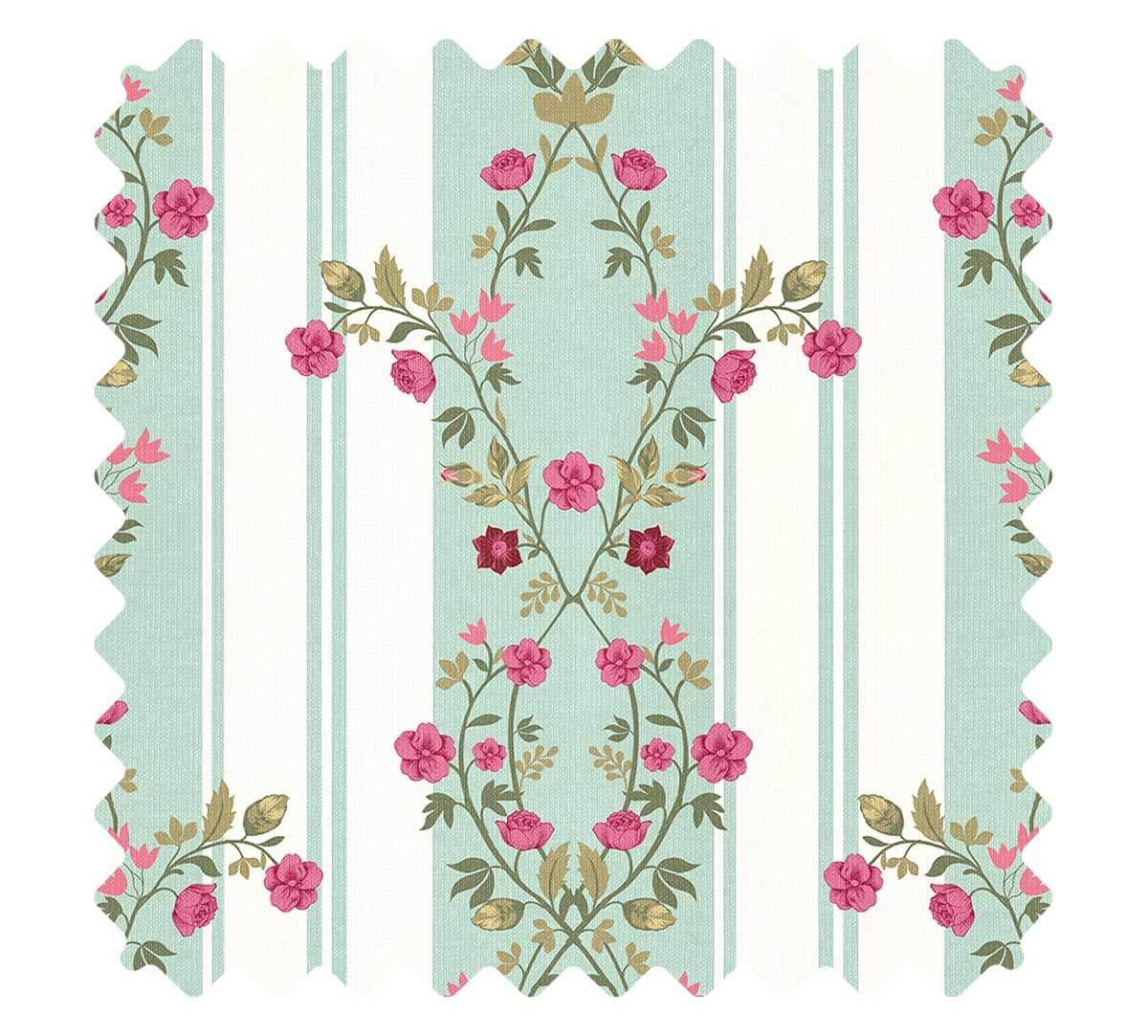 Pistacho Rose Twist Fabric
