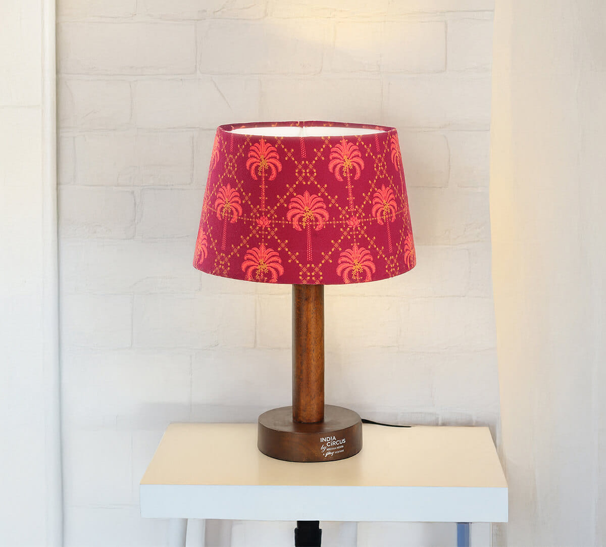 Poly Palmeria Drum Table Lamp