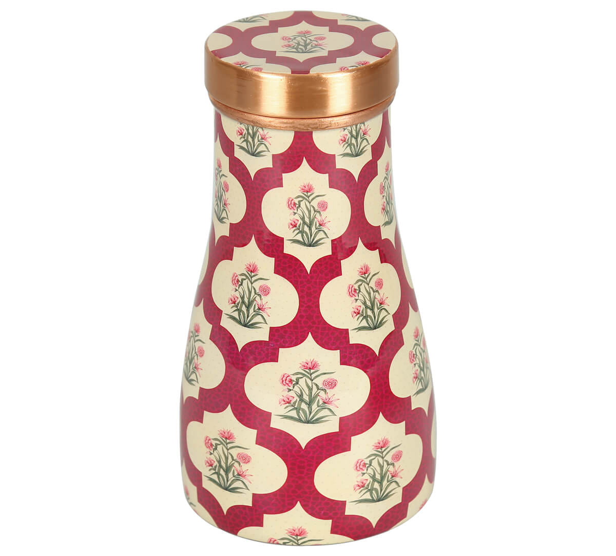 Poppy Flower Scarlet Bedside Copper Jar