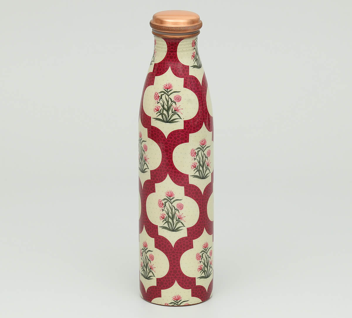 Poppy Flower Scarlet Copper Bottle