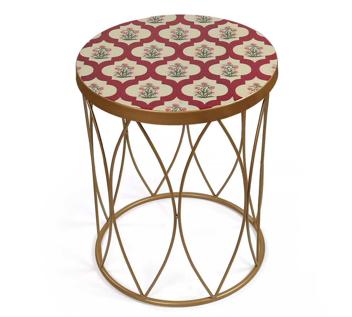 Poppy Flower Scarlet Side Table