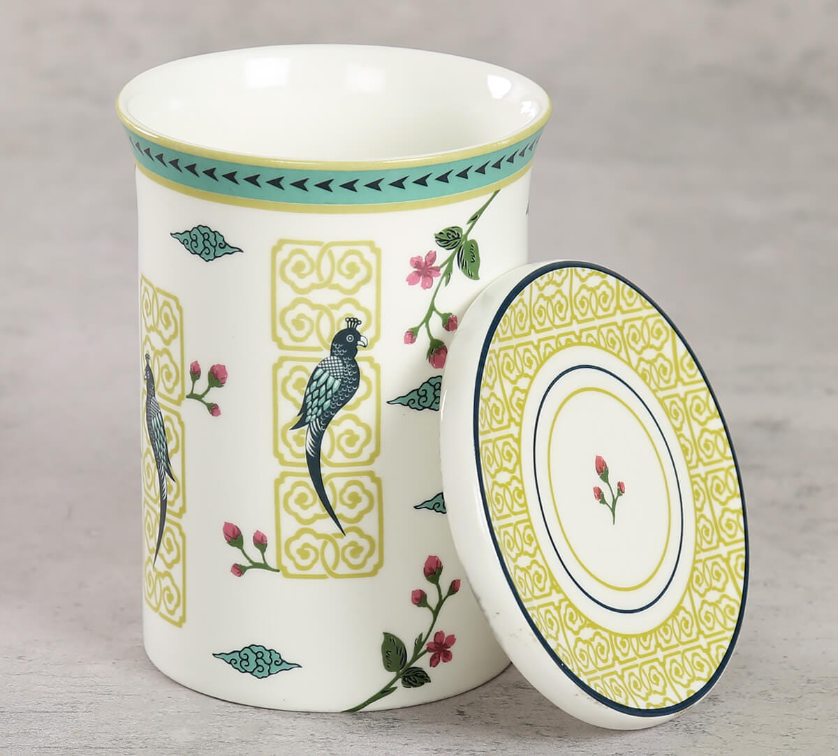 Psittacines Flourish Coffee Mugs and Coasters Set of 2