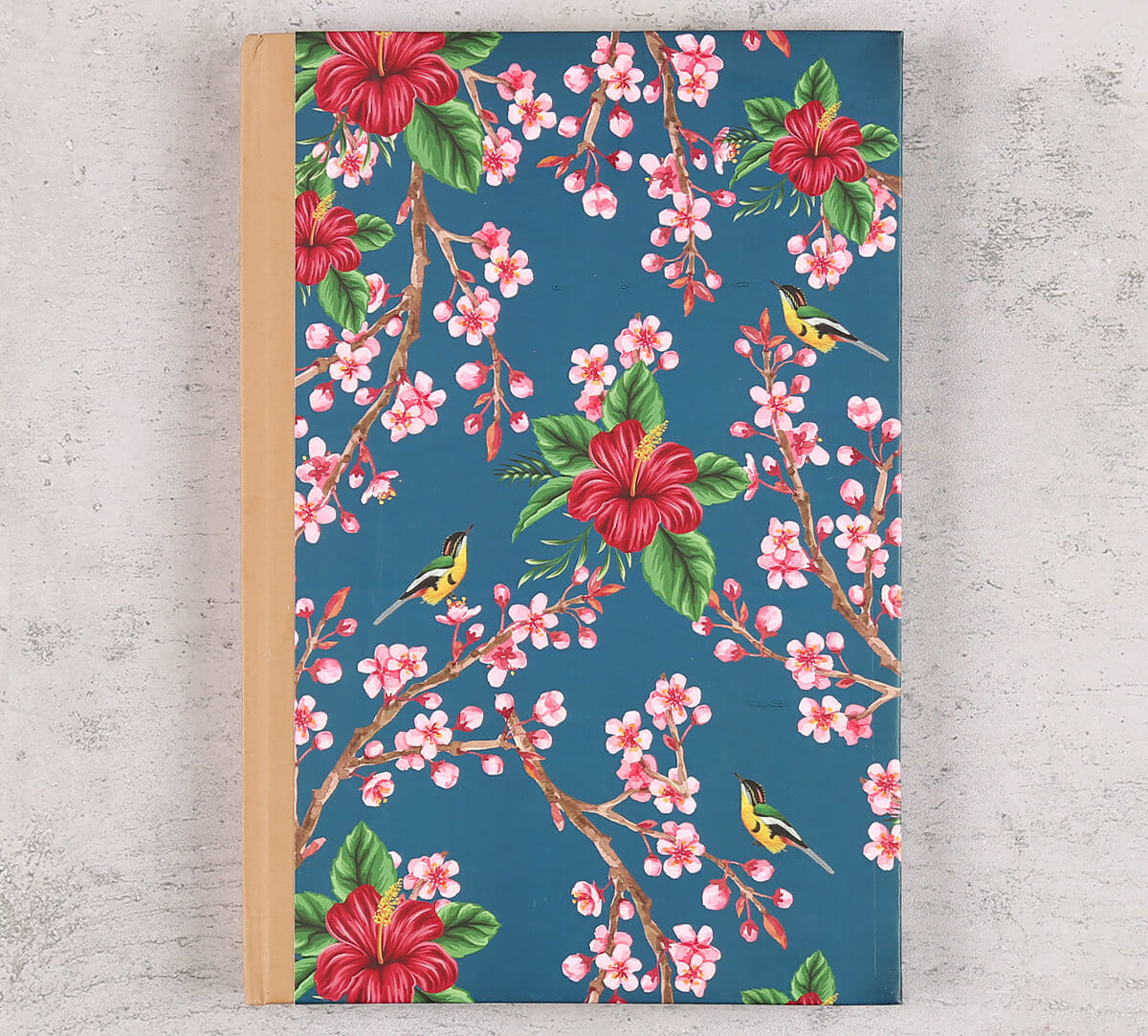 Purssian Perching Floral Paradise A5 Notebook