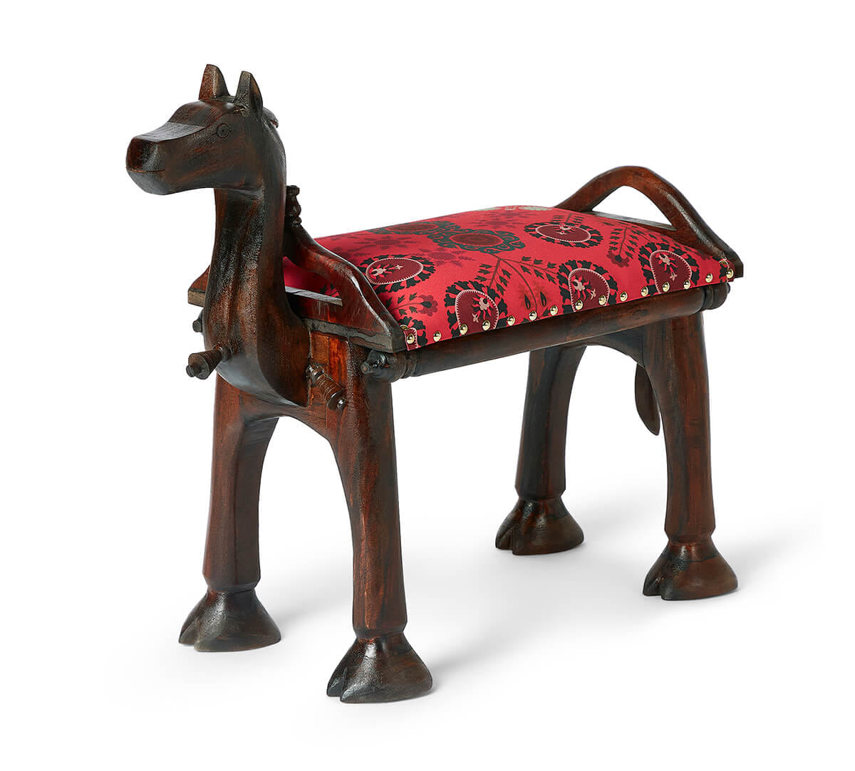Raceme Rosettes Camel Pouffe