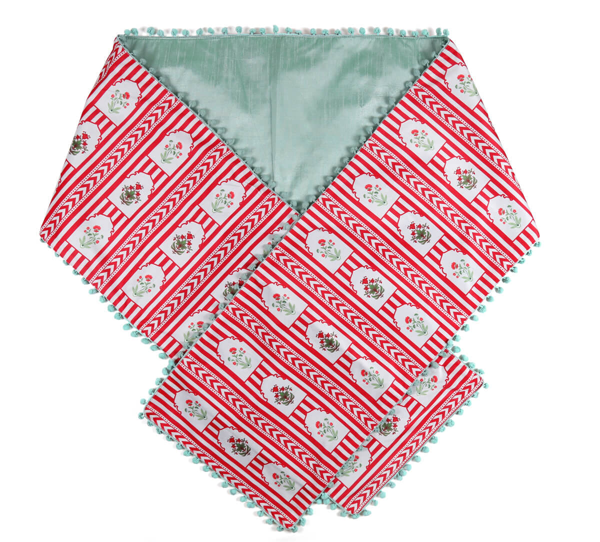 Red Spell Micro Velvet Bed and Table Runner