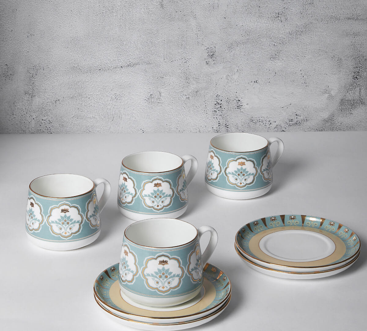 Regal Romance Cup and Saucer Set of 4