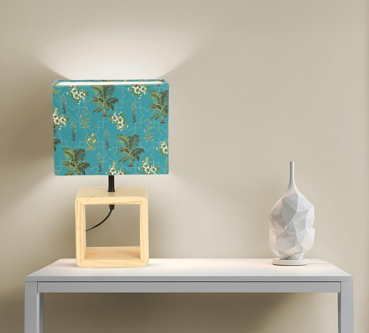 Robin Bird Park Rectangle Table Lamp