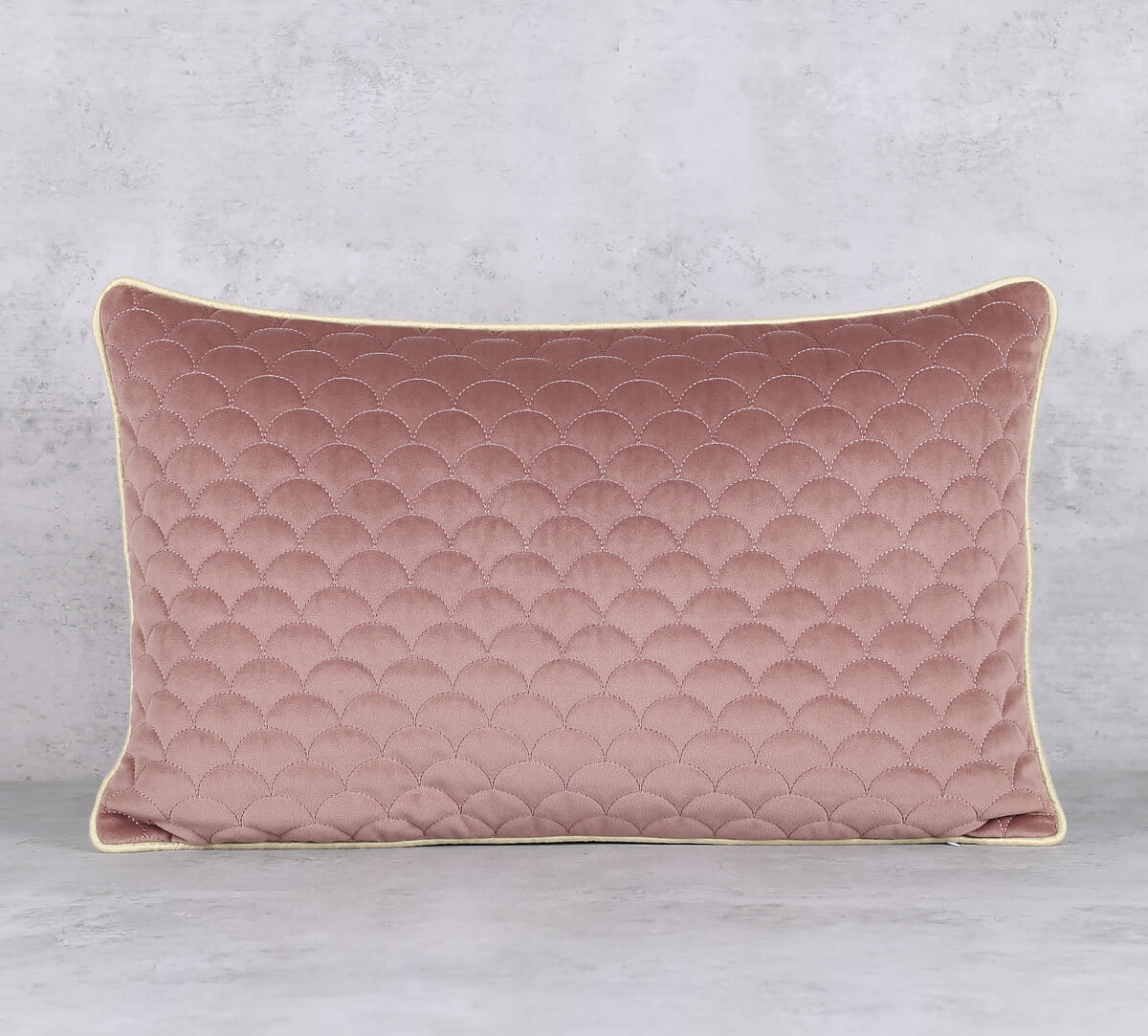 Rolling Terracotta Scallop Quilted Cushion Cover
