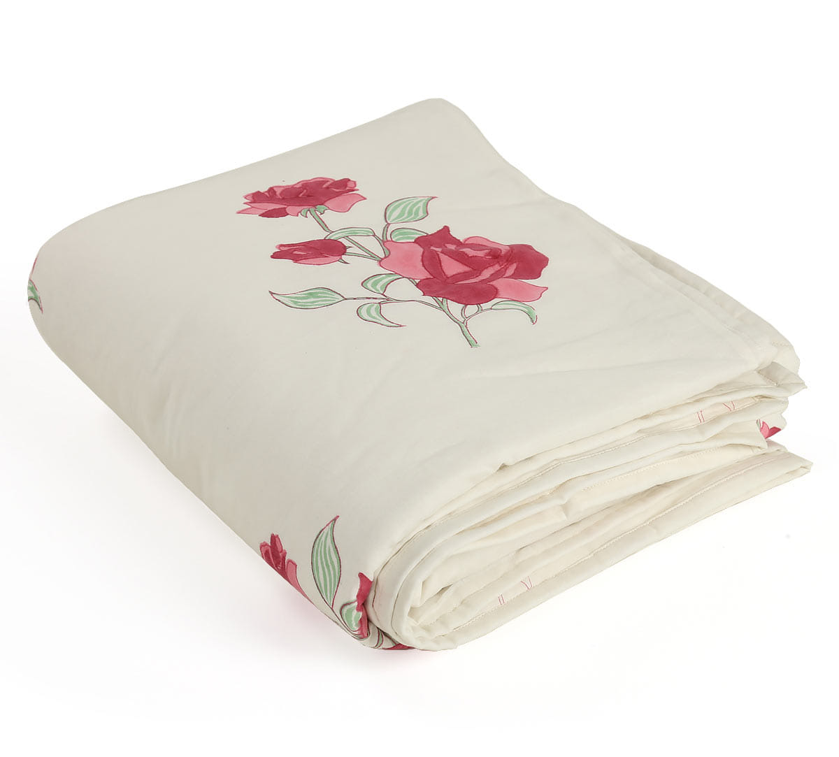 Rose Chevron Single Bed Dohar