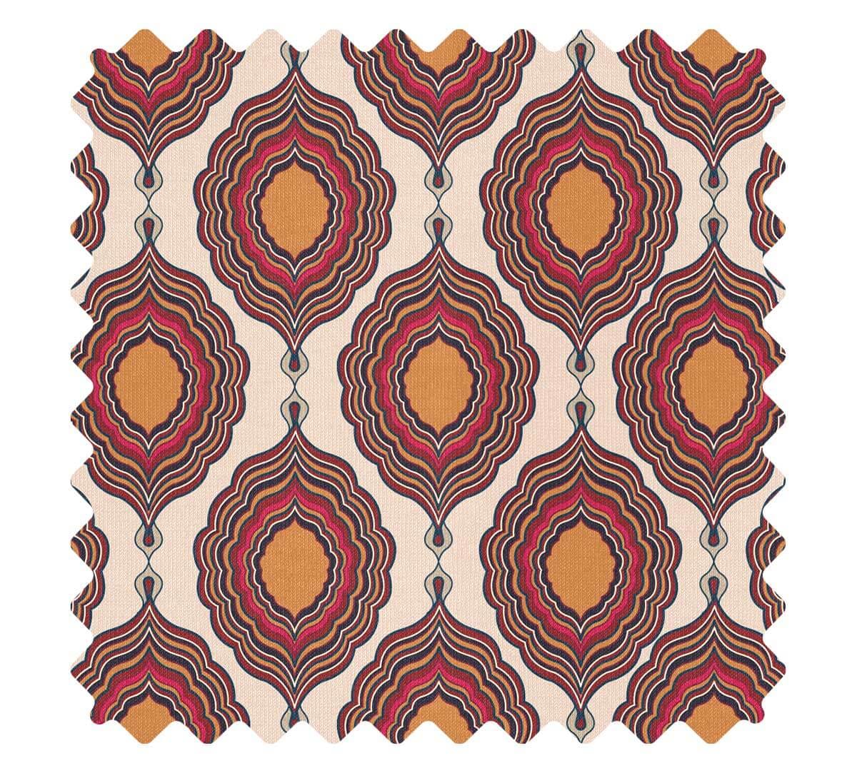 Rose Curved Mirror Creeper Fabric