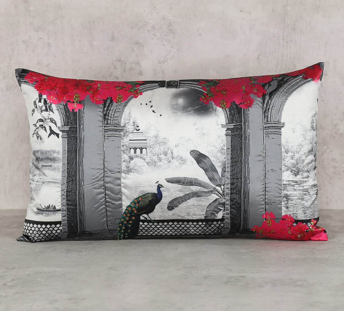 Royal Hues Embroidered Rectangle Cushion Cover