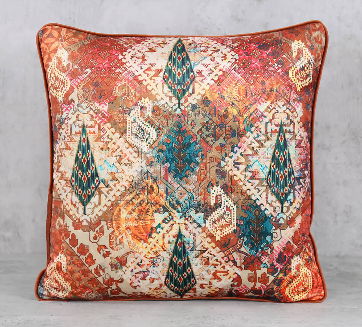 Rustic Charm Velvet Cushion Cover
