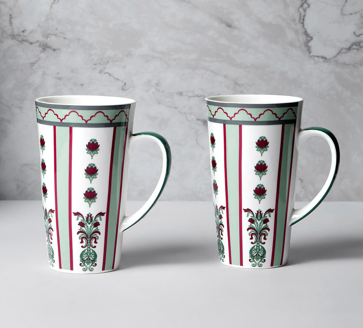 Sage Luxe Conical Mug Set of 2