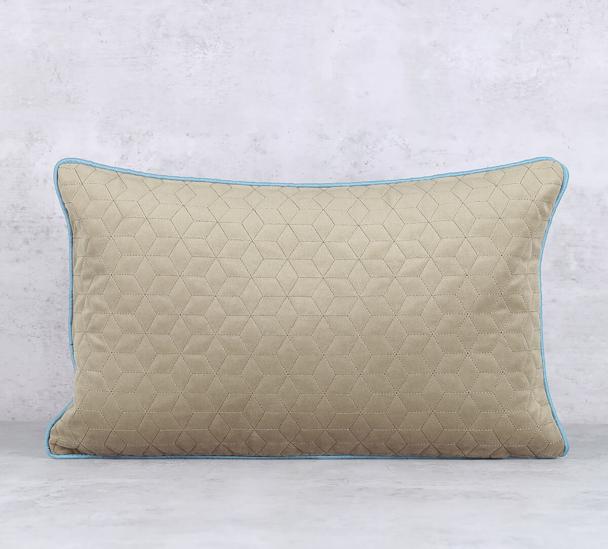 Sand Stitched Star Quilted Cushion Cover