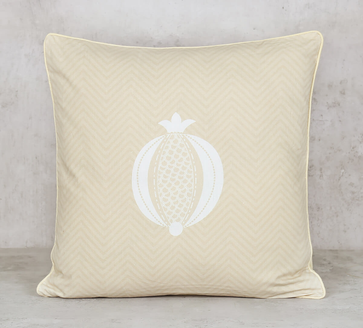 Sandy Chevron Cotton Poplin Cushion Cover