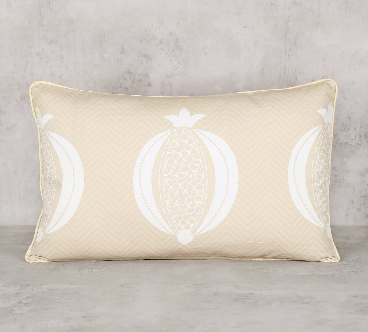 Sandy Chevron Cotton Rectangle Poplin Cushion Cover